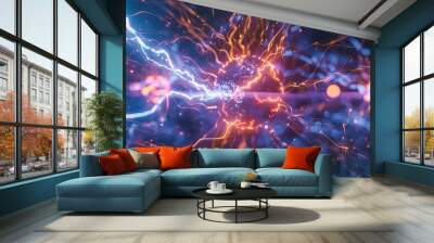 electric lighting, abstract electrical background Wall mural