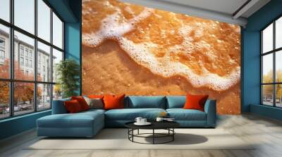 beach sand background with wave natural pattern and gradient : Generative AI Wall mural