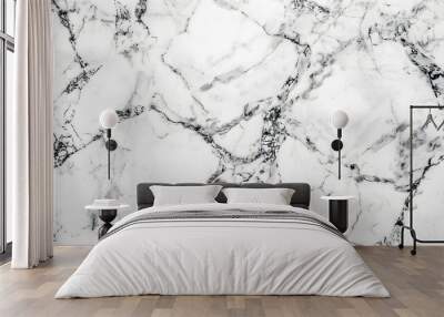 Marble granite white panorama background wall surface black pattern graphic abstract light elegant gray for do floor ceramic counter texture stone slab smooth tile silver natural : Generative AI Wall mural