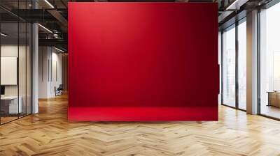 Red studio gradient background for product placement or website Copy Space horizontal composition : Generative AI Wall mural