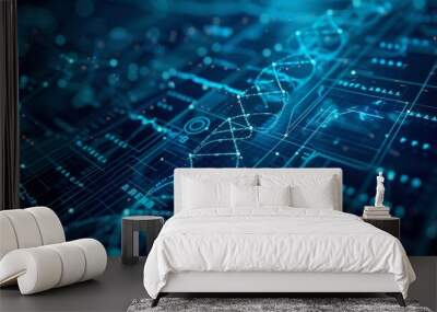 Digital Background for Health Technology Concepts Wall mural