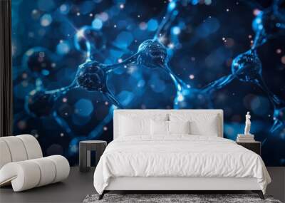 Innovative nanotechnology background with nano-medicine concepts and nano-scale innovations Wall mural