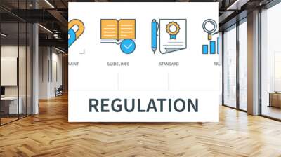 Regulation concept infographics Wall mural