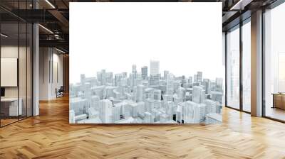 Aerial view of city buildings Wall mural