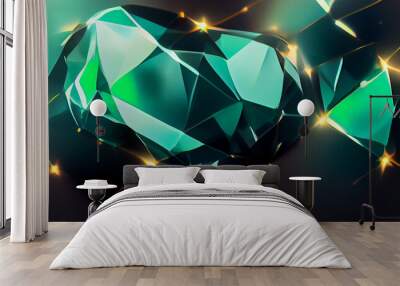 green diamond abstract background design  Wall mural