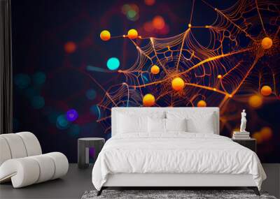 web 3 abstract technomogy background  Wall mural