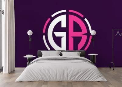 GR initials circle logo designs modern templates. Wall mural