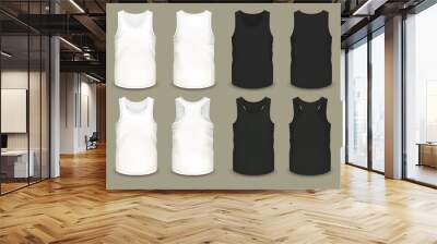 Set of isolated men sport shirts or top apparel Wall mural