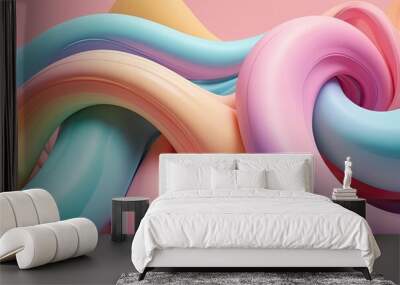 Abstract background. Colorful twisted liquid in motion Wall mural