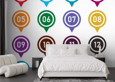 Number icon vector illustration. Infographic number icon vector. number icon vecto Wall mural