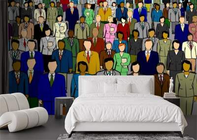 business people Wall mural