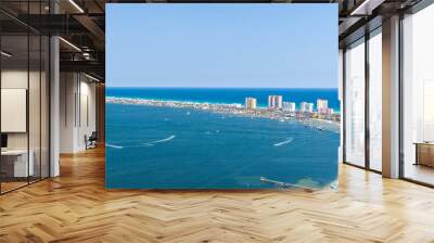 Aerial view of Pensacola Beach on Memorial Day Weekend 2023 Wall mural