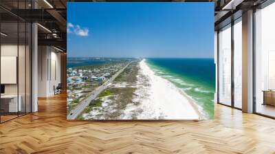 Aerial view of Perdido Key Beach, Florida Wall mural