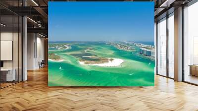 Aerial view of Perdido Pass and Robinson Island in Orange Beach, Alabama Wall mural