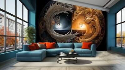 Factual pattern background Wall mural