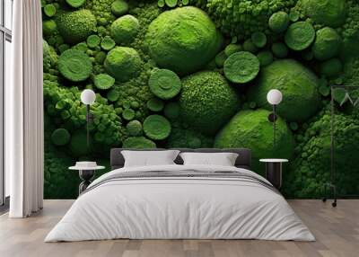 Abstract natural background - green organic texture Wall mural