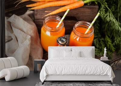 Fresh organic carrot juice Wall mural