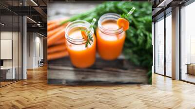 Fresh organic carrot juice Wall mural