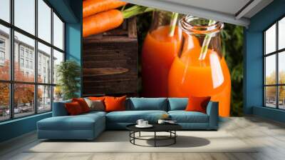 Fresh organic carrot juice Wall mural