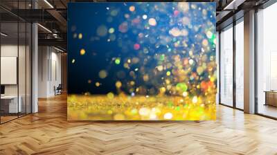 Golden glitter background Wall mural