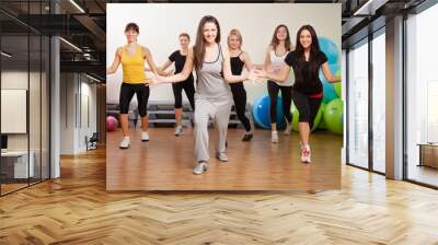 Group training in a gym of a fitness center Wall mural