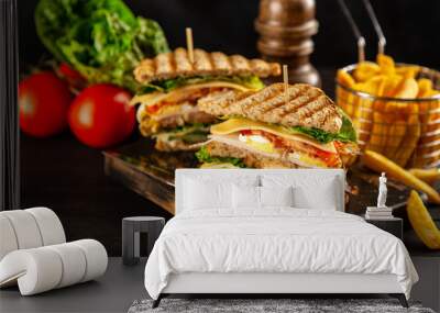 Tall club sandwich Wall mural