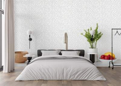 Textured White Tile Backsplash Subtle geometric pattern for visu Wall mural