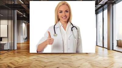 Beautiful female doctor Wall mural