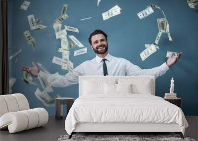 Handsome bearded businessman Wall mural