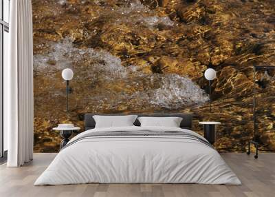 the flow of the river on the stones, Selinountas river, Greece Wall mural