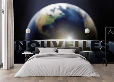 Global News Headlines: Nouvelles and Earth Wall mural