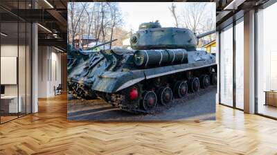 Heavy tank IS-2. Soviet heavy tank since the second world war. Back/rear view. Wall mural