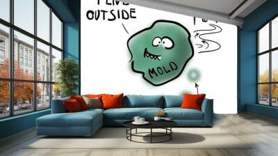 Mold lives outside Wall mural