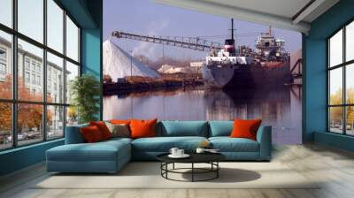 salt ship, unloading Wall mural