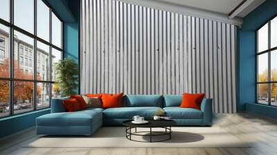 Corrugated metal background and texture Wall mural