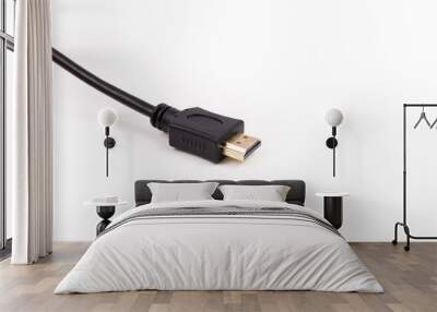 HDMI cable on white background Wall mural