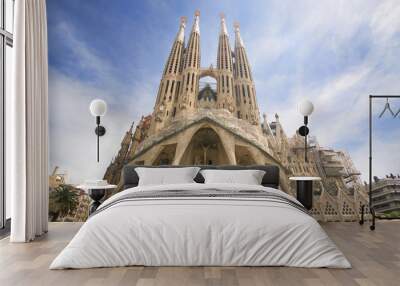 la sagrada familia from the passion façade Wall mural