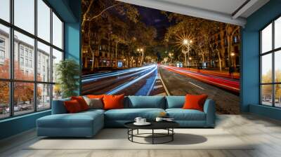 Barcelona night light Wall mural