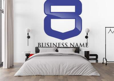 lettermark 8 eight 40 Wall mural