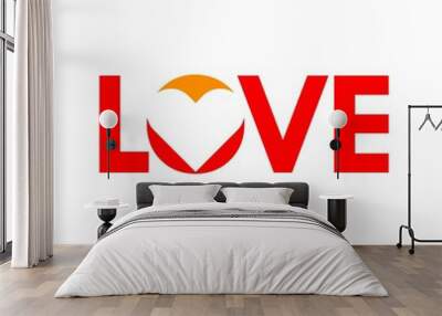 love logo vector Wall mural