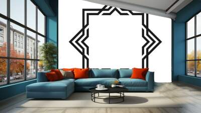 octagonal vector logo. octagram logo. Wall mural