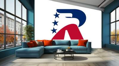 red white blue republic party logo 41 Wall mural