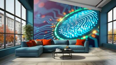 abstract blue background Wall mural