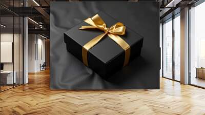 gift box on black Wall mural