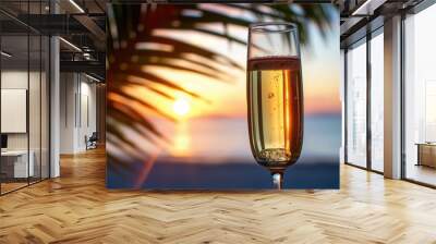 glass of champagne Wall mural