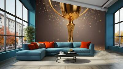 gold cup on black Wall mural