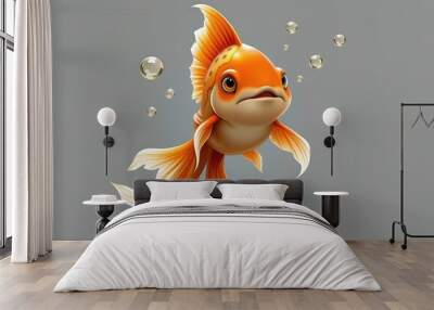 goldfish jumping out of the water Wall mural