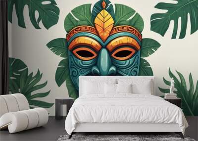 mask isolated Wall mural