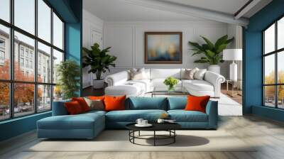 modern living room with furniture Wall mural