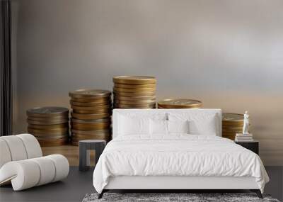 stacks of coins Wall mural